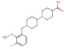 1'-(3-fluoro-2-methoxybenzyl)-1,4'-bipiperidine-4-carboxylic acid