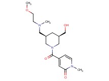 4-[((3R*,5R*)-3-(hydroxymethyl)-5-{[(2-methoxyethyl)(methyl)amino]methyl}-1-piperidinyl)carbonyl]-1-methyl-2(1H)-pyridinone
