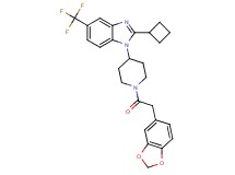 1-[1-(1,3-benzodioxol-5-ylacetyl)-4-piperidinyl]-2-cyclobutyl-5-(trifluoromethyl)-1H-benzimidazole