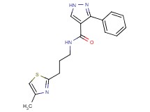 N-[3-(4-methyl-1,3-thiazol-2-yl)propyl]-3-phenyl-1H-pyrazole-4-carboxamide