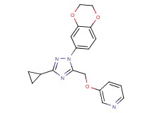 3-{[3-cyclopropyl-1-(2,3-dihydro-1,4-benzodioxin-6-yl)-1H-1,2,4-triazol-5-yl]methoxy}pyridine