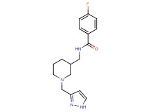 4-fluoro-N-{[1-(1H-pyrazol-3-ylmethyl)-3-piperidinyl]methyl}benzamide