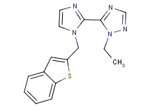 5-[1-(1-benzothien-2-ylmethyl)-1H-imidazol-2-yl]-1-ethyl-1H-1,2,4-triazole