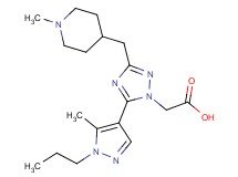 [3-[(1-methylpiperidin-4-yl)methyl]-5-(5-methyl-1-propyl-1H-pyrazol-4-yl)-1H-1,2,4-triazol-1-yl]acetic acid