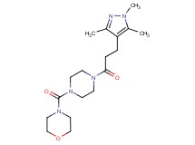 4-({4-[3-(1,3,5-trimethyl-1H-pyrazol-4-yl)propanoyl]-1-piperazinyl}carbonyl)morpholine