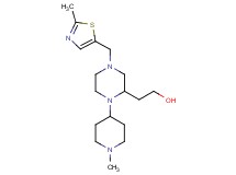 2-{1-(1-methyl-4-piperidinyl)-4-[(2-methyl-1,3-thiazol-5-yl)methyl]-2-piperazinyl}ethanol