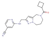 2-({[5-(cyclobutylcarbonyl)-5,6,7,8-tetrahydro-4H-pyrazolo[1,5-a][1,4]diazepin-2-yl]methyl}amino)isonicotinonitrile