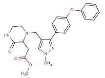 methyl (1-{[1-methyl-3-(4-phenoxyphenyl)-1H-pyrazol-4-yl]methyl}-3-oxo-2-piperazinyl)acetate