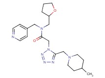 2-{5-[(4-methyl-1-piperidinyl)methyl]-1H-tetrazol-1-yl}-N-(4-pyridinylmethyl)-N-(tetrahydro-2-furanylmethyl)acetamide