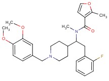 N-[1-[1-(3,4-dimethoxybenzyl)-4-piperidinyl]-2-(2-fluorophenyl)ethyl]-N,2-dimethyl-3-furamide