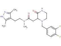 2-[1-(3,4-difluorobenzyl)-3-oxo-2-piperazinyl]-N-[2-(3,5-dimethyl-1H-pyrazol-4-yl)ethyl]-N-methylacetamide