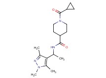 1-(cyclopropylcarbonyl)-N-[1-(1,3,5-trimethyl-1H-pyrazol-4-yl)ethyl]-4-piperidinecarboxamide