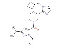 3-[1-(cyclobutylmethyl)-1H-imidazol-2-yl]-1-[(1-ethyl-3-isopropyl-1H-pyrazol-5-yl)carbonyl]piperidine