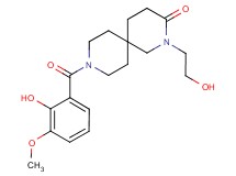 2-(2-hydroxyethyl)-9-(2-hydroxy-3-methoxybenzoyl)-2,9-diazaspiro[5.5]undecan-3-one