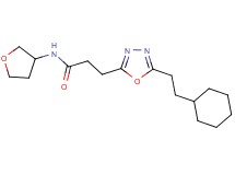 3-[5-(2-cyclohexylethyl)-1,3,4-oxadiazol-2-yl]-N-(tetrahydro-3-furanyl)propanamide