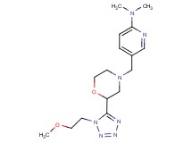 5-({2-[1-(2-methoxyethyl)-1H-tetrazol-5-yl]morpholin-4-yl}methyl)-N,N-dimethylpyridin-2-amine