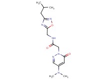 2-[4-(dimethylamino)-6-oxo-1(6H)-pyridazinyl]-N-[(3-isobutyl-1,2,4-oxadiazol-5-yl)methyl]acetamide