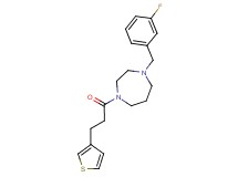 1-(3-fluorobenzyl)-4-[3-(3-thienyl)propanoyl]-1,4-diazepane