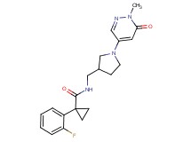 1-(2-fluorophenyl)-N-{[1-(1-methyl-6-oxo-1,6-dihydro-4-pyridazinyl)-3-pyrrolidinyl]methyl}cyclopropanecarboxamide