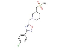 1-{[3-(4-chlorophenyl)-1,2,4-oxadiazol-5-yl]methyl}-3-[(methylsulfonyl)methyl]piperidine