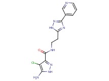 5-amino-4-chloro-N-[2-(3-pyridin-3-yl-1H-1,2,4-triazol-5-yl)ethyl]-1H-pyrazole-3-carboxamide