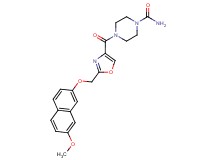4-[(2-{[(7-methoxy-2-naphthyl)oxy]methyl}-1,3-oxazol-4-yl)carbonyl]piperazine-1-carboxamide