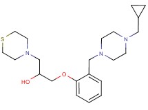 1-(2-{[4-(cyclopropylmethyl)-1-piperazinyl]methyl}phenoxy)-3-(4-thiomorpholinyl)-2-propanol