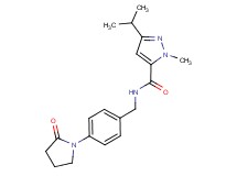 3-isopropyl-1-methyl-N-[4-(2-oxo-1-pyrrolidinyl)benzyl]-1H-pyrazole-5-carboxamide