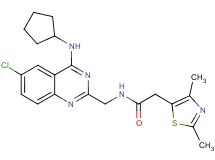 N-{[6-chloro-4-(cyclopentylamino)-2-quinazolinyl]methyl}-2-(2,4-dimethyl-1,3-thiazol-5-yl)acetamide