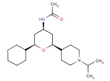 N-[(2R*,4R*,6S*)-2-cyclohexyl-6-(1-isopropylpiperidin-4-yl)tetrahydro-2H-pyran-4-yl]acetamide