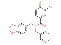 N-(1,3-benzodioxol-5-ylmethyl)-1-methyl-6-oxo-N-(pyridin-3-ylmethyl)-1,6-dihydropyridazine-3-carboxamide