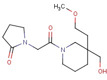 1-{2-[3-(hydroxymethyl)-3-(2-methoxyethyl)-1-piperidinyl]-2-oxoethyl}-2-pyrrolidinone