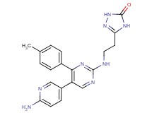 5-(2-{[5-(6-aminopyridin-3-yl)-4-(4-methylphenyl)pyrimidin-2-yl]amino}ethyl)-2,4-dihydro-3H-1,2,4-triazol-3-one