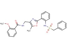 N-[(2-{2-[(benzylsulfonyl)amino]phenyl}-5-methyl-1,3-oxazol-4-yl)methyl]-2-methoxybenzamide