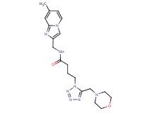 N-[(7-methylimidazo[1,2-a]pyridin-2-yl)methyl]-4-[5-(4-morpholinylmethyl)-1H-tetrazol-1-yl]butanamide
