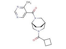 (1S*,5R*)-3-(cyclobutylcarbonyl)-6-[(4-methyl-5-pyrimidinyl)carbonyl]-3,6-diazabicyclo[3.2.2]nonane
