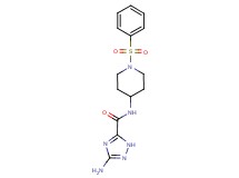 3-amino-N-[1-(phenylsulfonyl)piperidin-4-yl]-1H-1,2,4-triazole-5-carboxamide