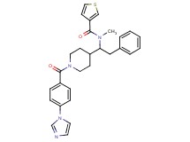 N-(1-{1-[4-(1H-imidazol-1-yl)benzoyl]-4-piperidinyl}-2-phenylethyl)-N-methyl-3-thiophenecarboxamide