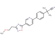 2-(4-{5-[3-(2-methoxyethyl)-1,2,4-oxadiazol-5-yl]pyridin-2-yl}phenyl)-2-methylpropanenitrile