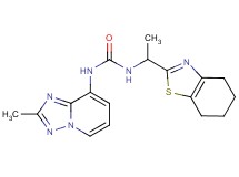 N-(2-methyl[1,2,4]triazolo[1,5-a]pyridin-8-yl)-N'-[1-(4,5,6,7-tetrahydro-1,3-benzothiazol-2-yl)ethyl]urea