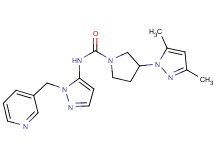 3-(3,5-dimethyl-1H-pyrazol-1-yl)-N-[1-(pyridin-3-ylmethyl)-1H-pyrazol-5-yl]pyrrolidine-1-carboxamide