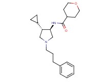N-[rel-(3R,4S)-4-cyclopropyl-1-(3-phenylpropyl)-3-pyrrolidinyl]tetrahydro-2H-pyran-4-carboxamide hydrochloride