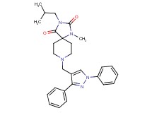 8-[(1,3-diphenyl-1H-pyrazol-4-yl)methyl]-3-isobutyl-1-methyl-1,3,8-triazaspiro[4.5]decane-2,4-dione