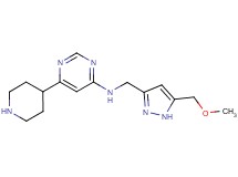 N-{[5-(methoxymethyl)-1H-pyrazol-3-yl]methyl}-6-(4-piperidinyl)-4-pyrimidinamine bis(trifluoroacetate)