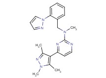 N-methyl-N-[2-(1H-pyrazol-1-yl)benzyl]-4-(1,3,5-trimethyl-1H-pyrazol-4-yl)pyrimidin-2-amine
