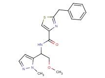 2-benzyl-N-[2-methoxy-1-(1-methyl-1H-pyrazol-5-yl)ethyl]-1,3-thiazole-4-carboxamide