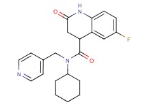 N-cyclohexyl-6-fluoro-2-oxo-N-(pyridin-4-ylmethyl)-1,2,3,4-tetrahydroquinoline-4-carboxamide
