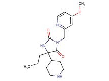 3-[(4-methoxy-2-pyridinyl)methyl]-5-(4-piperidinyl)-5-propyl-2,4-imidazolidinedione dihydrochloride
