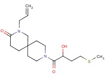 2-allyl-9-[2-hydroxy-4-(methylthio)butanoyl]-2,9-diazaspiro[5.5]undecan-3-one