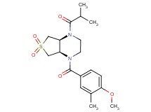 (4aR*,7aS*)-1-isobutyryl-4-(4-methoxy-3-methylbenzoyl)octahydrothieno[3,4-b]pyrazine 6,6-dioxide
